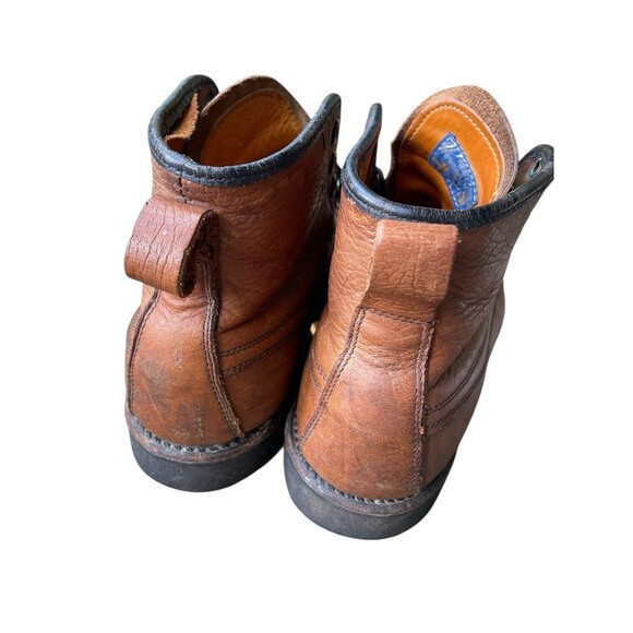 Vtg Herman Survivor Moc Toe Lace Up Work Boots Men Size 6.5 Brown 8.5 Wm Grunge